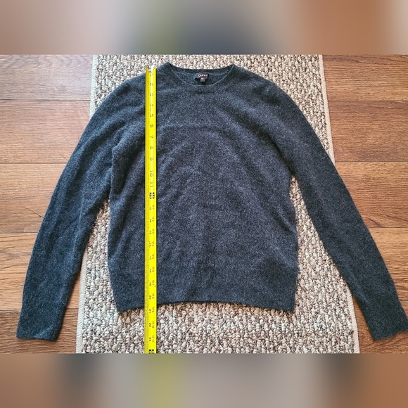 Quince Cashmere XS Crewneck Charcoal Gray Sweater - Picture 8 of 11